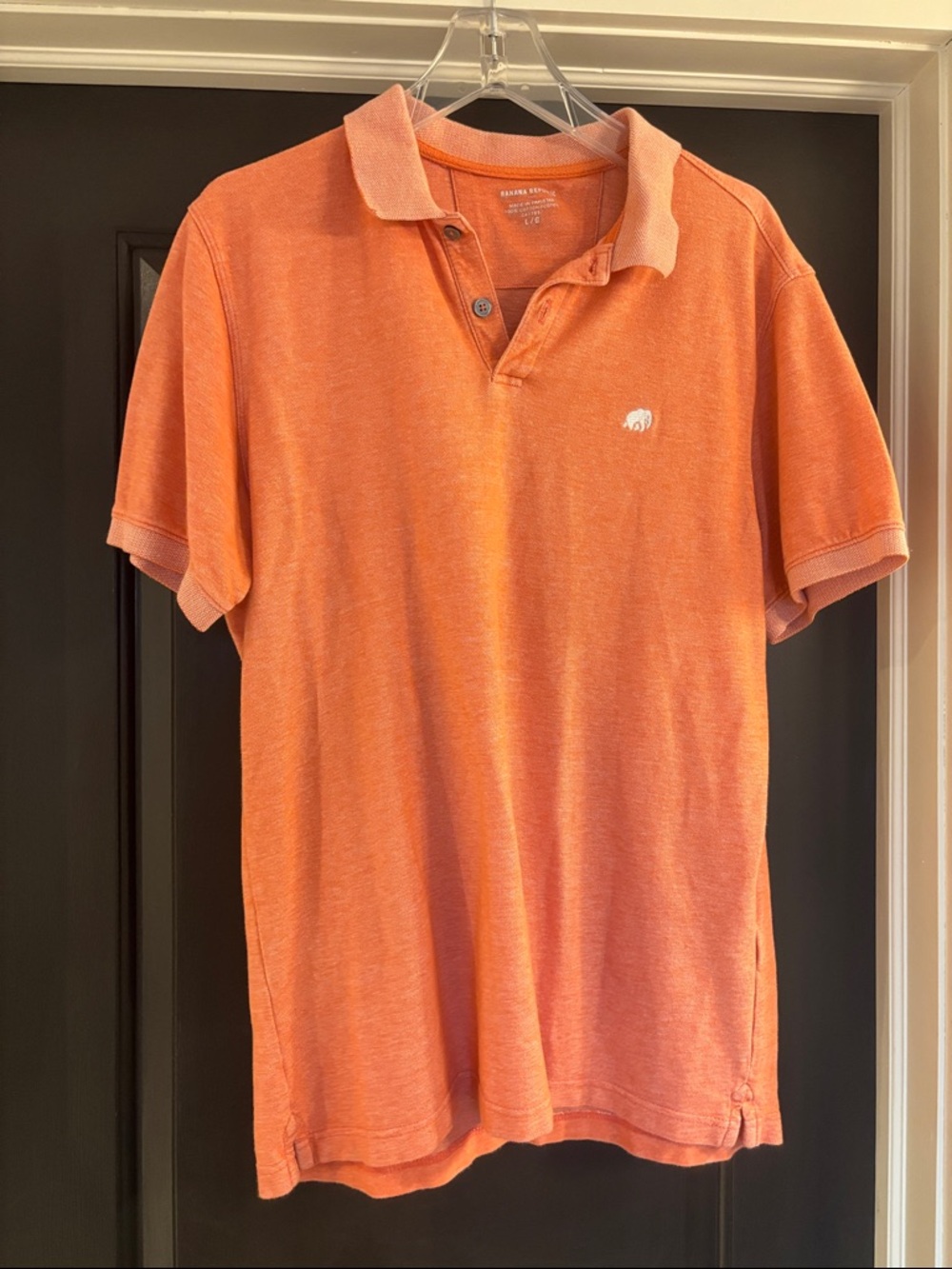 Banana Republic Orange Men's Polo Shirt